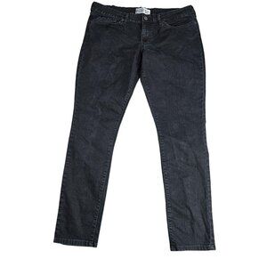 Signature By Levi Strauss Skinny Jeans Womens 14 Black Mid Rise Stretch Denim